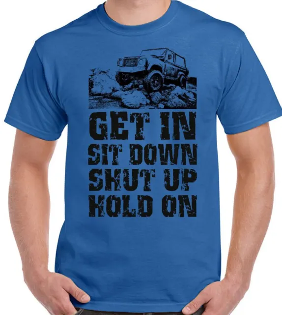 T-shirt 4x4 Off Roading Get In Sit Down da uomo divertente 4X4 110 90 SVX 9