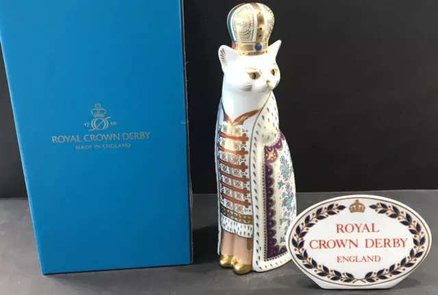 Royal Crown Derby Royal Cats ‘ Russian ‘  - Boxed - First Quality Excellent