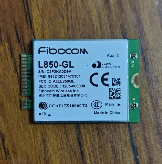 Carte Réseau 4G LTE Lenovo Fibocom L850-GL M.2 - Pour ThinkPad X380 - Reconditionné