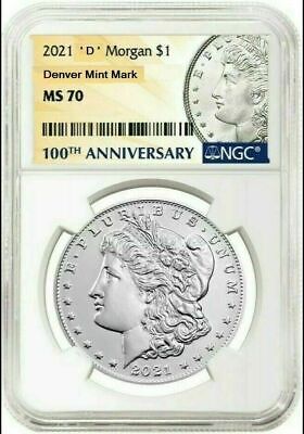2021 D Morgan Silver Dollar - Privy Mark NGC MS70 Confirmed Rare Denver Mint