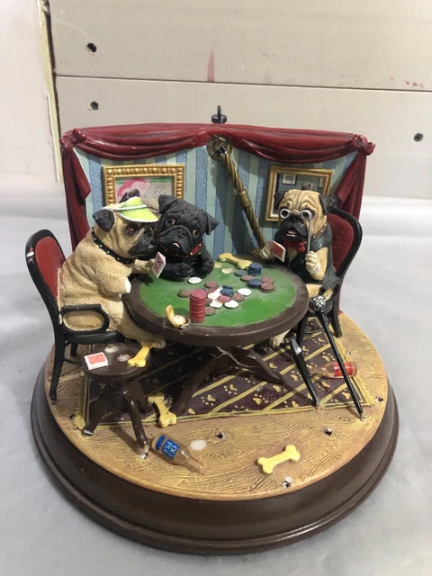 Danbury Mint "The Poker Playing Pugs (Damaged)