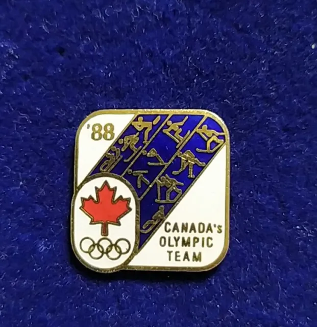 RARE PINS PIN'S- CALGARY 1988 - Jeux olympiques JO - CANADA OLYMPIC TEAM SKI