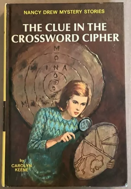 En muy buen estado 1967 edición reimpresa HC Nancy Drew #44 crucigrama cifrado Carolyn Keene