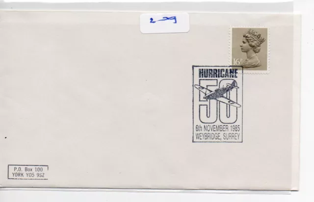 GB - Event Cover Plain (EV209) 1985 - Hurricane 50 - Weybridge, Surrey