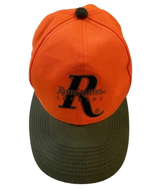 Remington Country Hunting Strap Back Hat Adult Neon Orange/BrownUSA