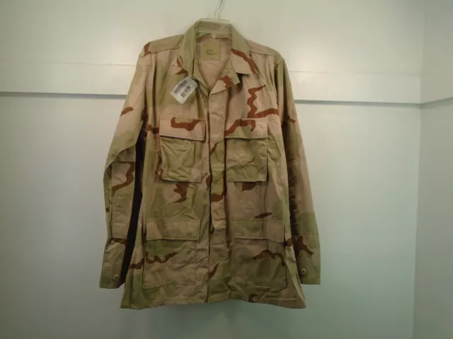 USGI US Army Military DCU Desert Combat Coat Shirt Medium Long 1999 New NOS E-9