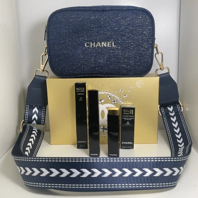 Chanel Holiday Juego de Regalo 2023 ABSOLUTO ENCANTO Bolsa de Maquillaje con Correa Nuevo en Caja