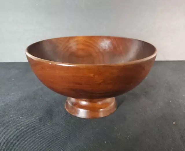 Pedestal Walnut Bowl Hand Turned Signed Jp Stevens 1978 MCM