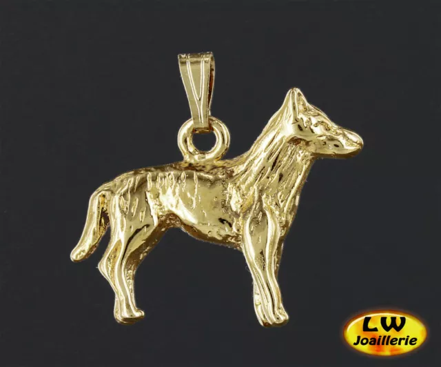 Pendentif Chien BERGER BELGE MALINOIS en 3D - Pendant BELGIAN MALINOIS DOG