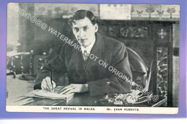 1905 EVAN ROBERTS REVIVAL IN WALES Welsh evangelist RELIGIOUS VINTAGE POSTCARD