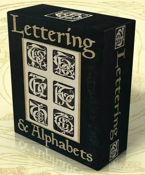 LETTERING, ALPHABETS, MONOGRAMS 76 Vintage books on DVD! Penmanship Sign-writing