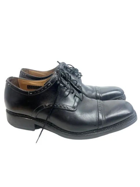 Calzoleria Firenze X Barneys New York Mens Black Leather Oxford CAP Toe 8.5