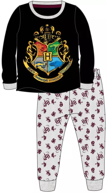 Girls Harry Potter Long Pyjamas pajamas with snuggly warm fleece bottoms