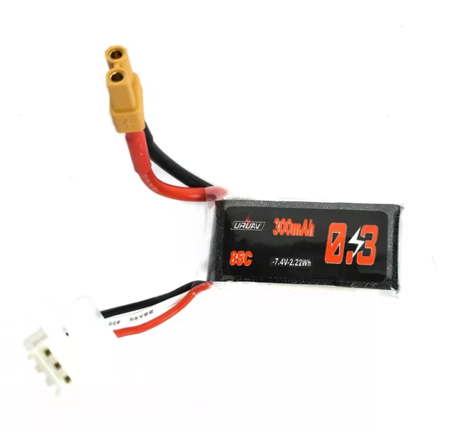 URUAV 7,4V 300mAh Stecker Lipo Batterie