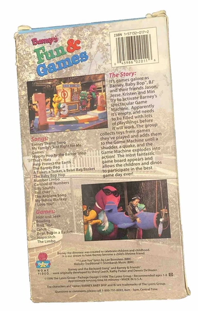 BARNEY'S FUN AND Games (VHS, 1996) Classic Collection 40+ Minutes ...