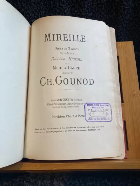 Charles Gounod Roméo et Juliette partition reliée chant piano éditions Choudens