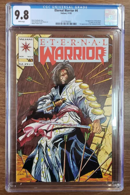 Eternal Warrior #4 CGC 9.8 1st appearance of Bloodshot 1992 pristine case 🔥💎🔑