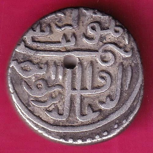 Gujarat Sultan Muzaffar Shah One Tanka Rare Silver Coin#Yh19