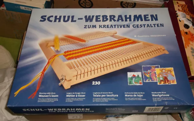 Lahner Qualitäts-Schul-Webrahmen 230  32 x 45 cm Buchenholz Webst.größe 28x30cm