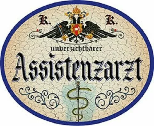 Nostalgieschild  "Assistenzarzt" Schild Doktor