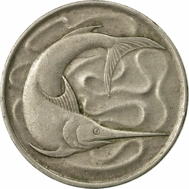 [#539193] Münze, Singapur, 20 Cents, 1968, Singapore Mint, SS, Copper-nickel, KM