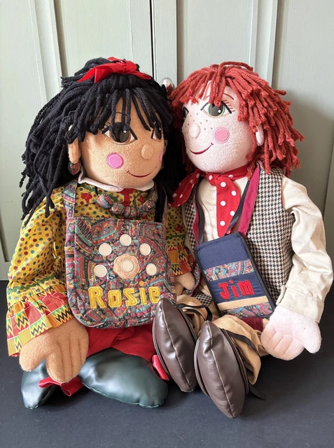 ROSIE & JIM Large Ragdoll Vintage TV Character Dolls 1999 Ragdoll ...