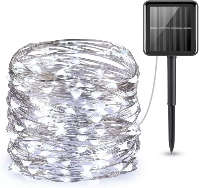 Outdoor Solar String Lights Fairy 100/200LED Copper Wire Waterproof Garden Decor