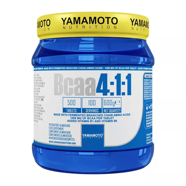 YAMAMOTO NUTRITION Bcaa 4:1:1 - 500 Compresse, Senza Glutine e Lattosio