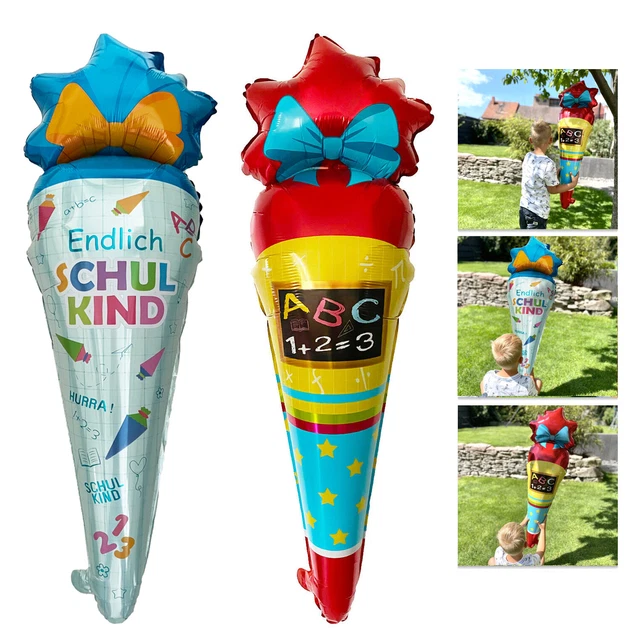 Einschulung Ballons 3-tlg. - ABC & Zuckertüten Deko Für Schulstart