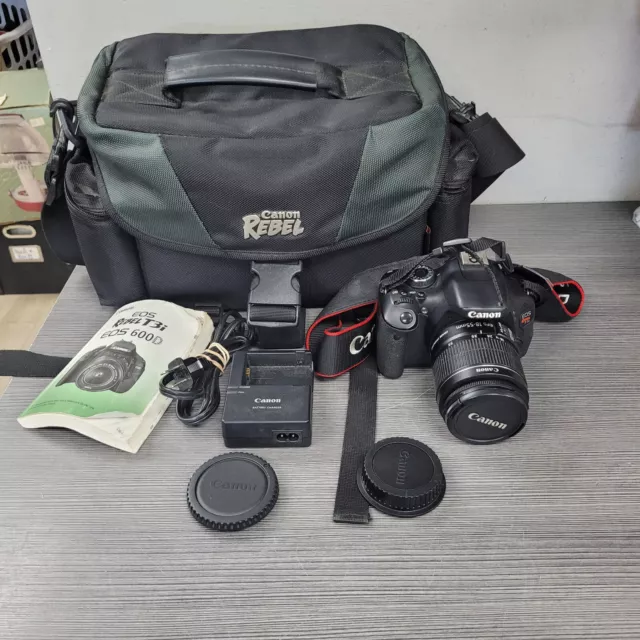 Canon EOS Rebel T3i / EOS 600D 18.0MP DSLR Camera (Kit w/ 18-55mm lens) BAG