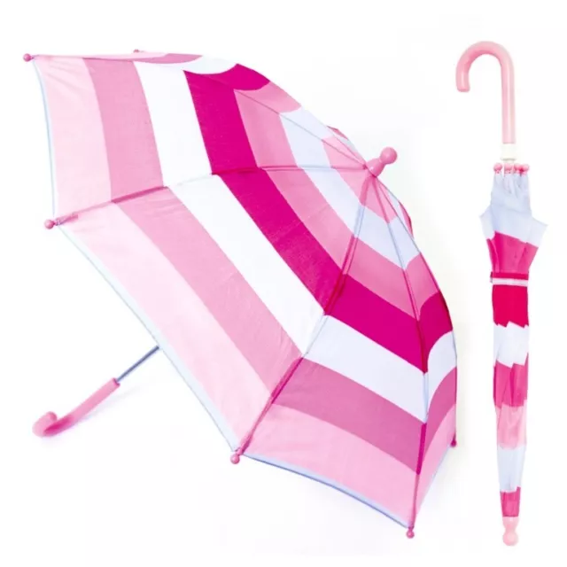 Drizzles Childs Pink Striped Umbrella