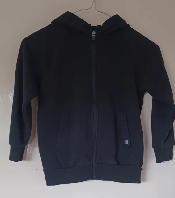 Next Black Zip Front Hoodie Age 6 Years Boys Girls Kids