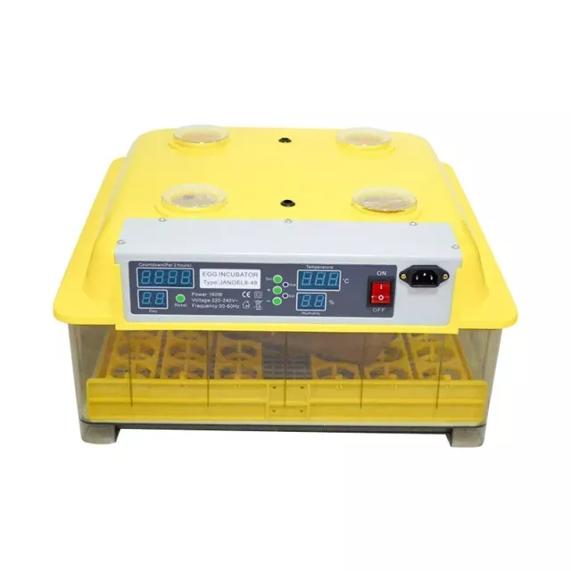 48 Eggs Digital Clear Egg Incubator Hatcher Automatic Turning Temp Control