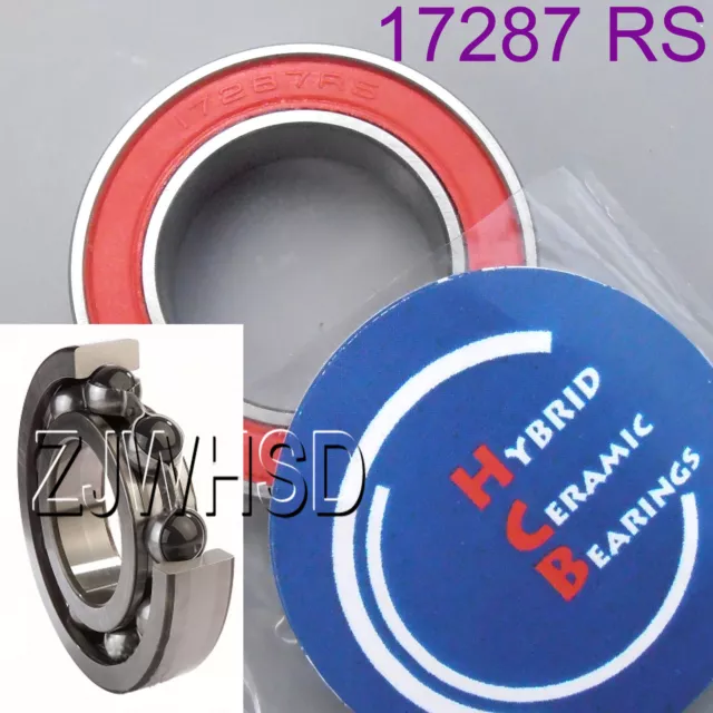 17287 2RS Si3N4 Hybrid Ceramic Ball Bearing Rubber Sealed 17 x 28 x 7mm