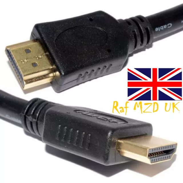 HDMI CABLE 1.4 1080p Full HD TV HDTV LCD LED 4K 3D LEAD 1m/2m/3m/5m/10m Black UK