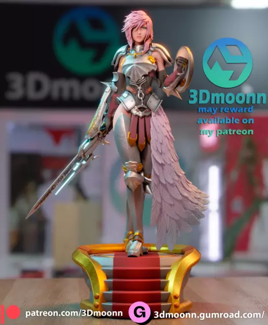 Lightning, Final Fantasy, 3D Druck,Statue, Miniature, Fan Art, sexy Pin-Up Figur