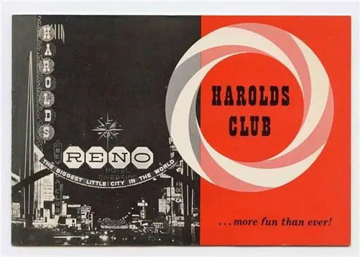 Harold's Club Casino Gaming Guide Reno Nevada 1965 More Fun Than Ever