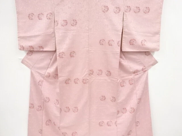 44265# Japanese Kimono / Antique Kimono / Woven Flower Roundel