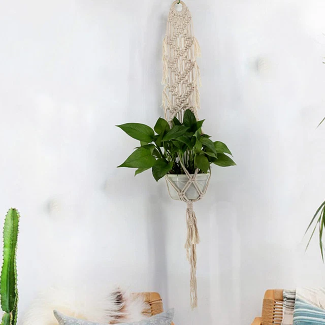 110cm Bohemia Plant Hanger Blumentopf Pflanzenhalter für Indoor Outdoor Deckende 2