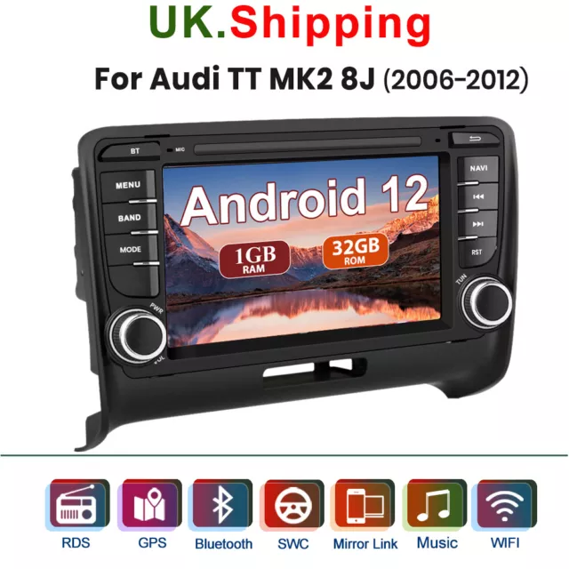 Unità Testa Unità Stereo Auto GPS SAT NAV WIFI Android 12 SWC DAB+ Per Audi TT MK2