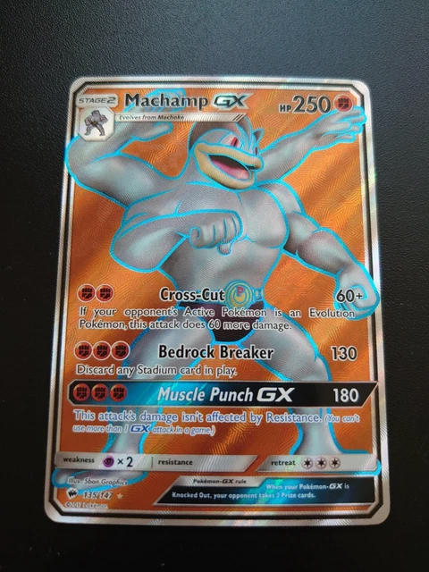 Pokemon Tcg Burning Shadows Machamp Gx Full Art Excellent 135/147
