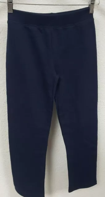 Hanes Big Girls' ComfortSoft EcoSmart Open Bottom Leg Sweatpants, Navy, Medium