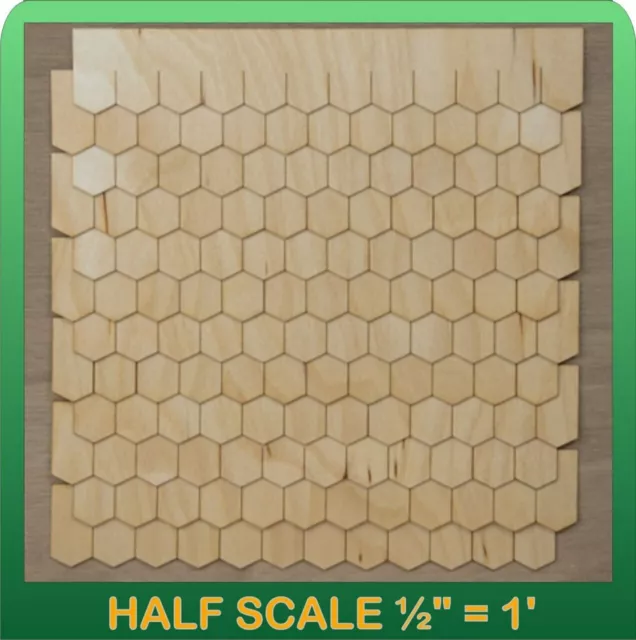 Half Scale Laser Cut Hex Shaped Speed Shingle Strips by Greenleaf Dollhouses