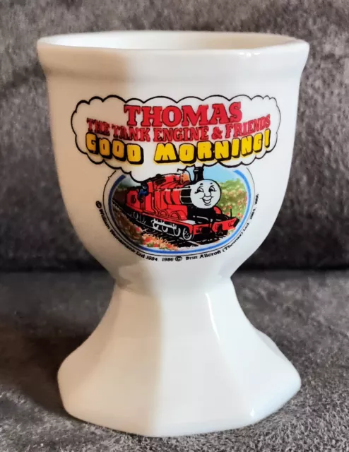 Thomas the Tank Engine & Friends 'Good Morning' Vintage Egg Cup 1986