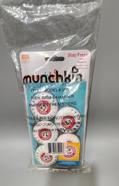 2 Packs Munchkin Arm & Hammer Nursery Fresheners 5 Deodorizers Each, Lav.+citrus