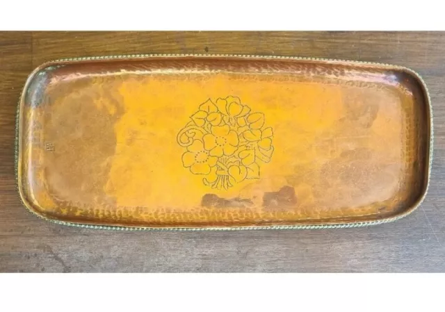 Hugh Wallis Arts and Crafts Movement Copper Tray