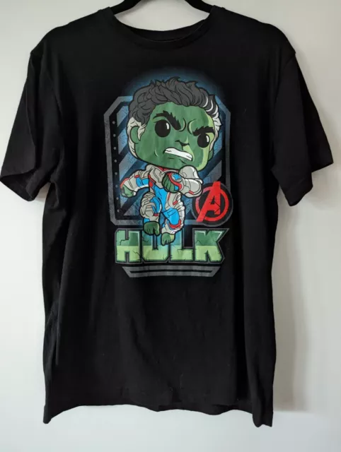 Camisetas Funko Pop de Marvel Comics negras manga corta Hulk talla mediana