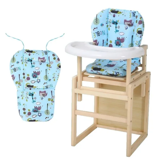 Baby Highchair Booster Seat Cushion Pad Cotton Fabric Baby Feeding Chair