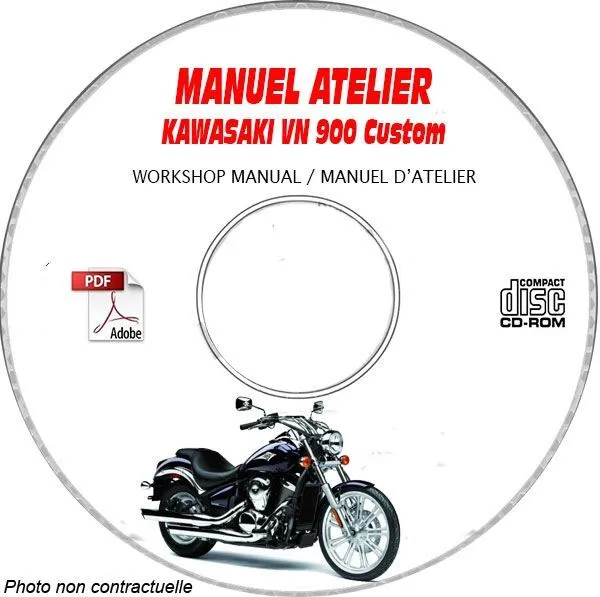 VN 900 CUSTOM - Manuel Atelier CDROM KAWASAKI FR Expédition - --, Support - CD-