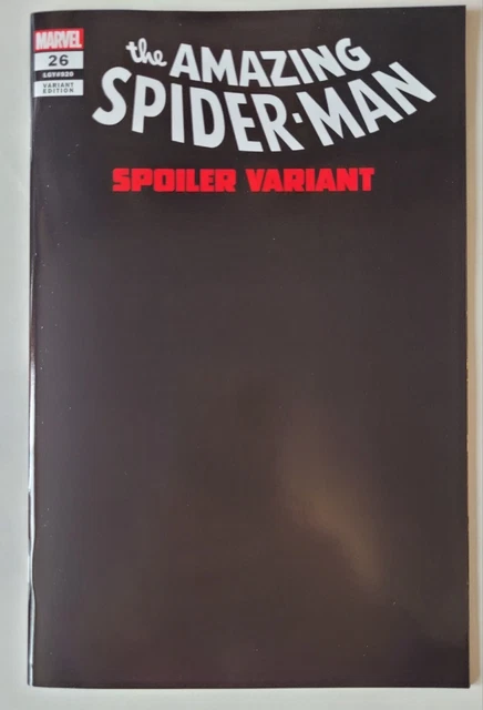 AMAZING SPIDERMAN 26 GARY FRANK SPOILER VARIANT NM vol 6 2023 DEATH MS MARVEL